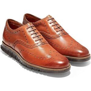 NWT Cole Haan Men's Zerogrand Wing OX Oxford, british tan leather/java-Sz 11.5 W
